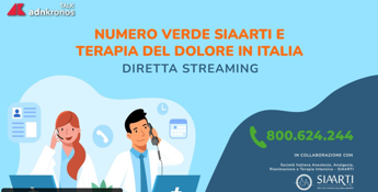 Numero verde Siaarti e terapia del dolore in Italia – Diretta il 18 dicembre dalle 11